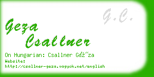 geza csallner business card